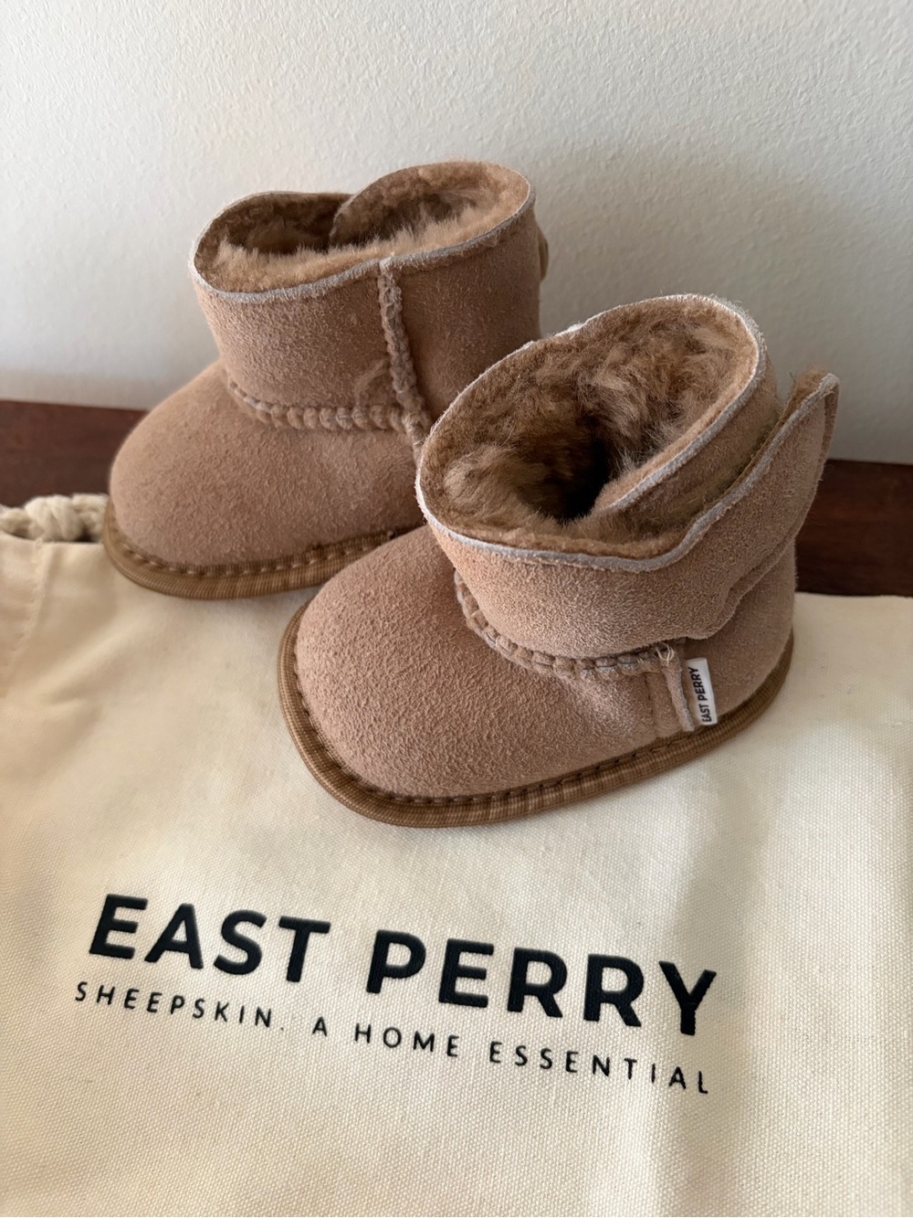 Baby Sheepskin Booties in Tan -similar to UGGs